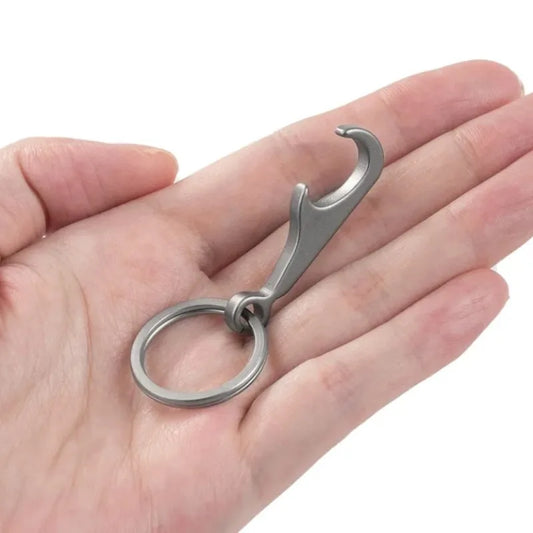 1pc EDC Mini Bottle Opener Gear Rock Climb Beer Camp Portable Keyhole Practical Tool Stainless Steel Hike Outdoor Accessories CN
