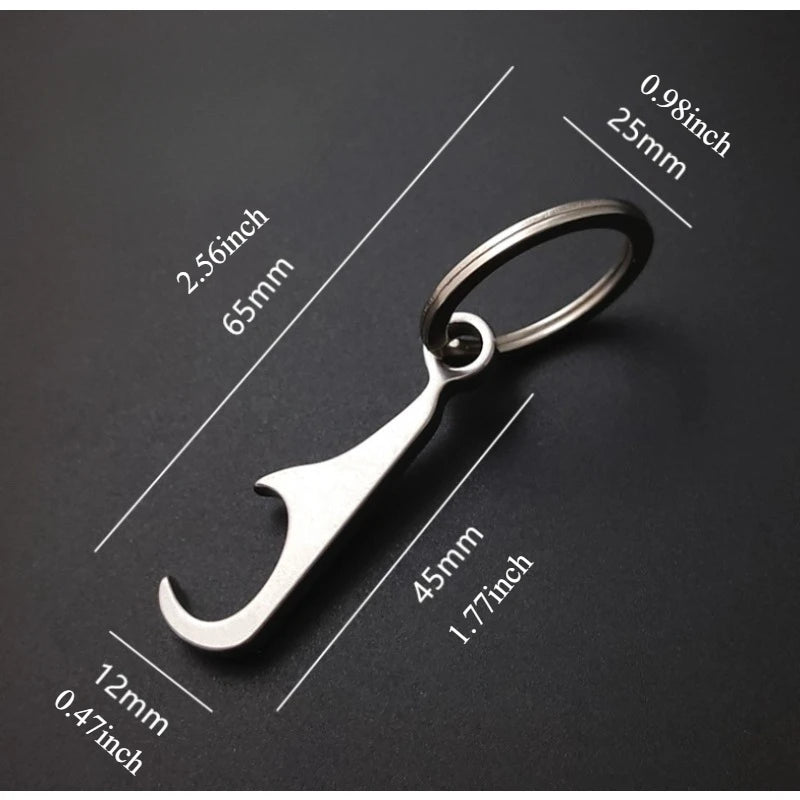 1pc EDC Mini Bottle Opener Gear Rock Climb Beer Camp Portable Keyhole Practical Tool Stainless Steel Hike Outdoor Accessories CN